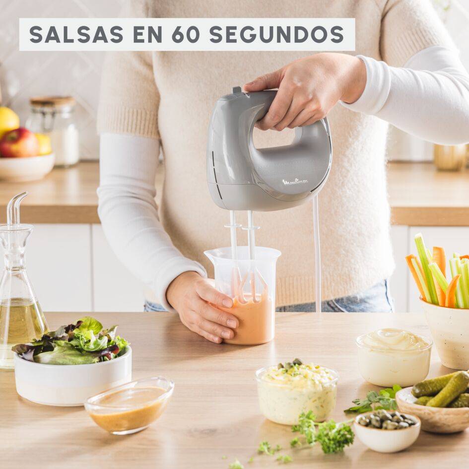 Easy Max, Batidora amasadora, 300 W, Compacta, Mezclas homogéneas, Preparación rápidas de salsas