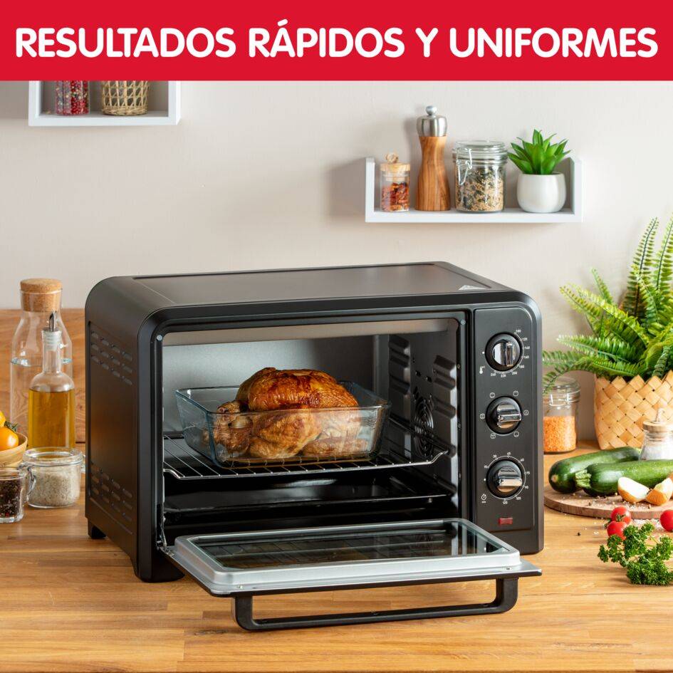Optimo, Horno de sobremesa, 33 L, 7 modos de cocción, Accesorios