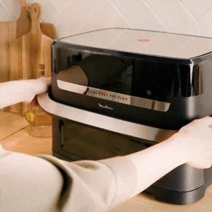 Dual Easy Fry Flex, Freidora de Aire con Separador FlexCook, 9&nbsp;L, 7 programas, Hasta 8 personas, Negro
