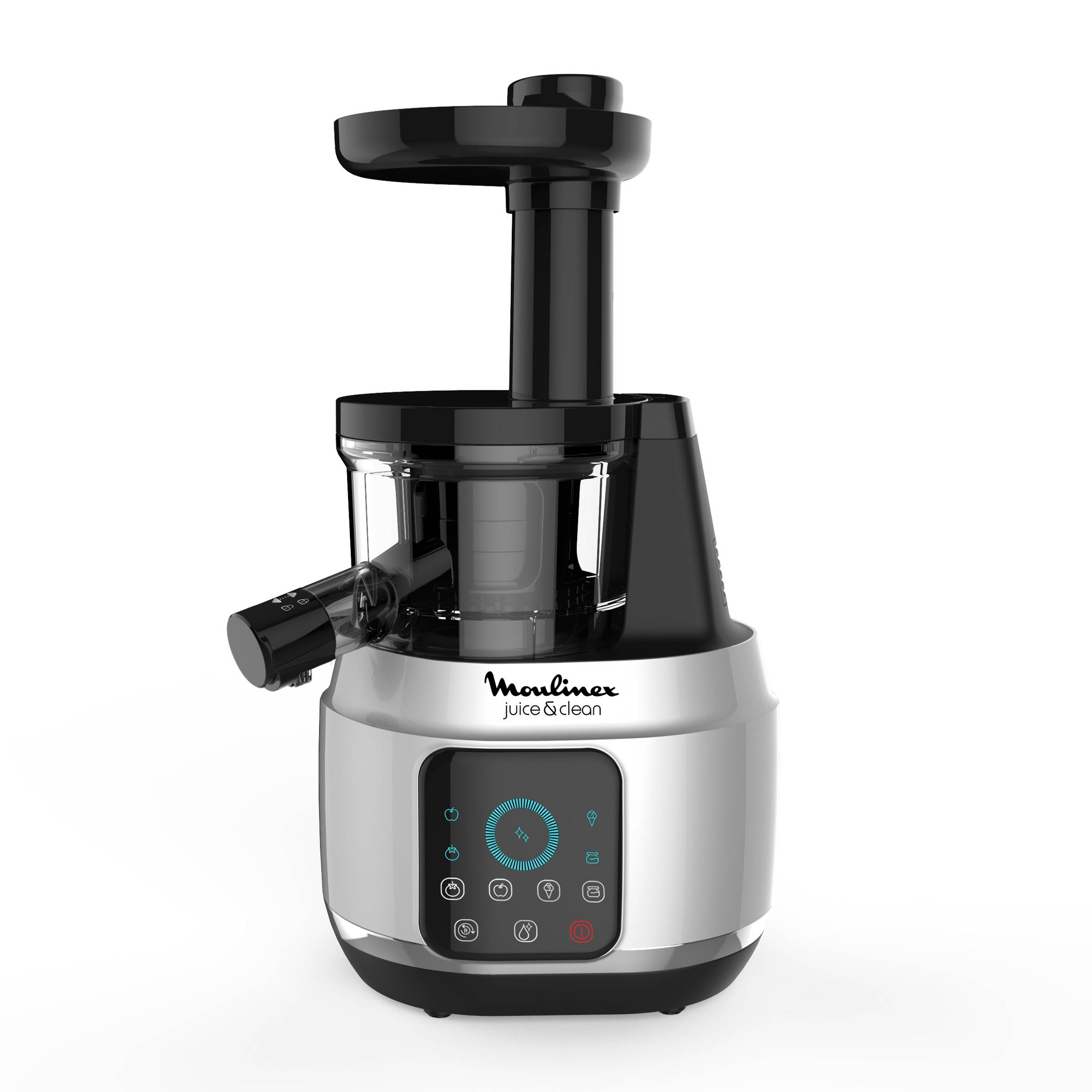 Juice & Clean, Licuadora, 6 programas, 2 velocidades, Silenciosa, Accesorios, Inox