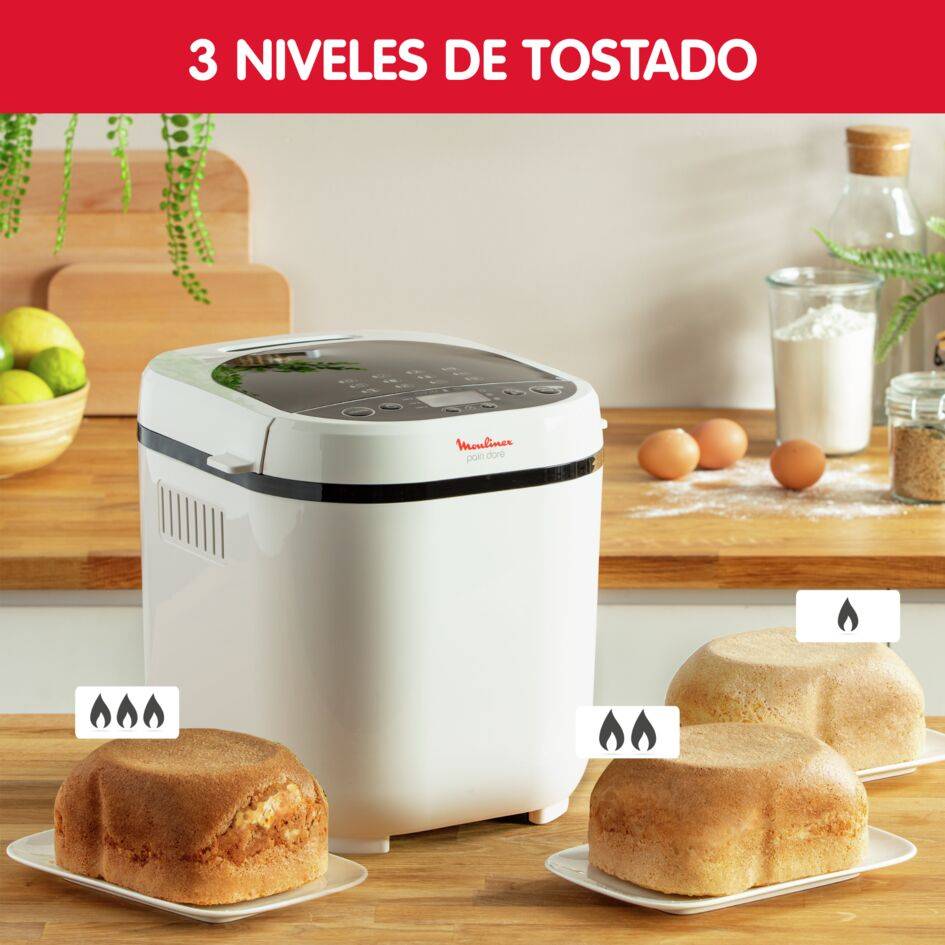 Pain Doré, Panificadora, 1 kg, 12 programas, 720 W, Pan casero