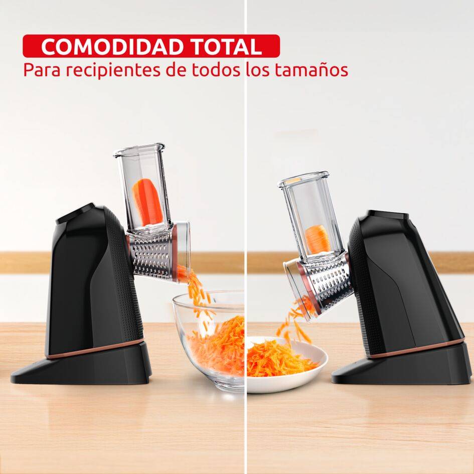 Fresh Express Twist, Rallador, Servicio Directo, 3 Funciones, Accesorios aptos para lavavajillas, Diseño ultracompacto, Negro