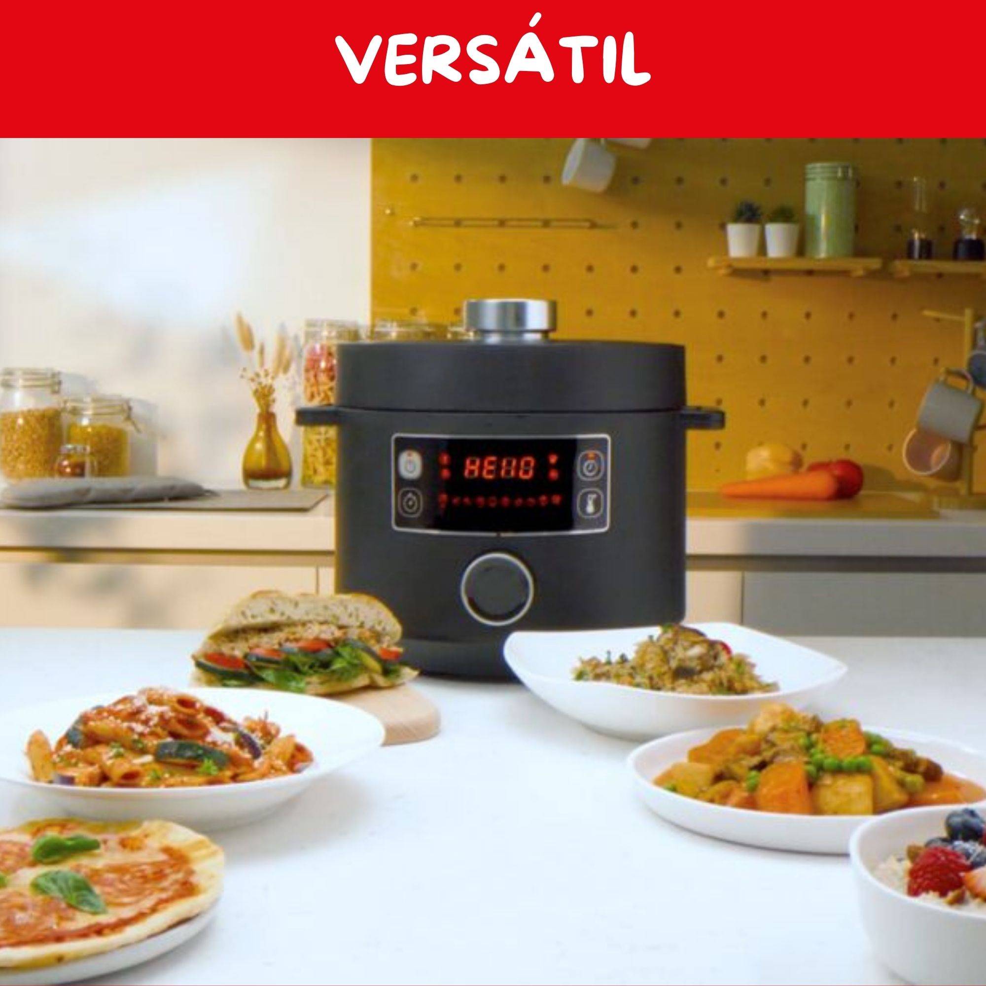 Turbo Cuisine , Olla Programable, 5 L, 10 Programas, Negra