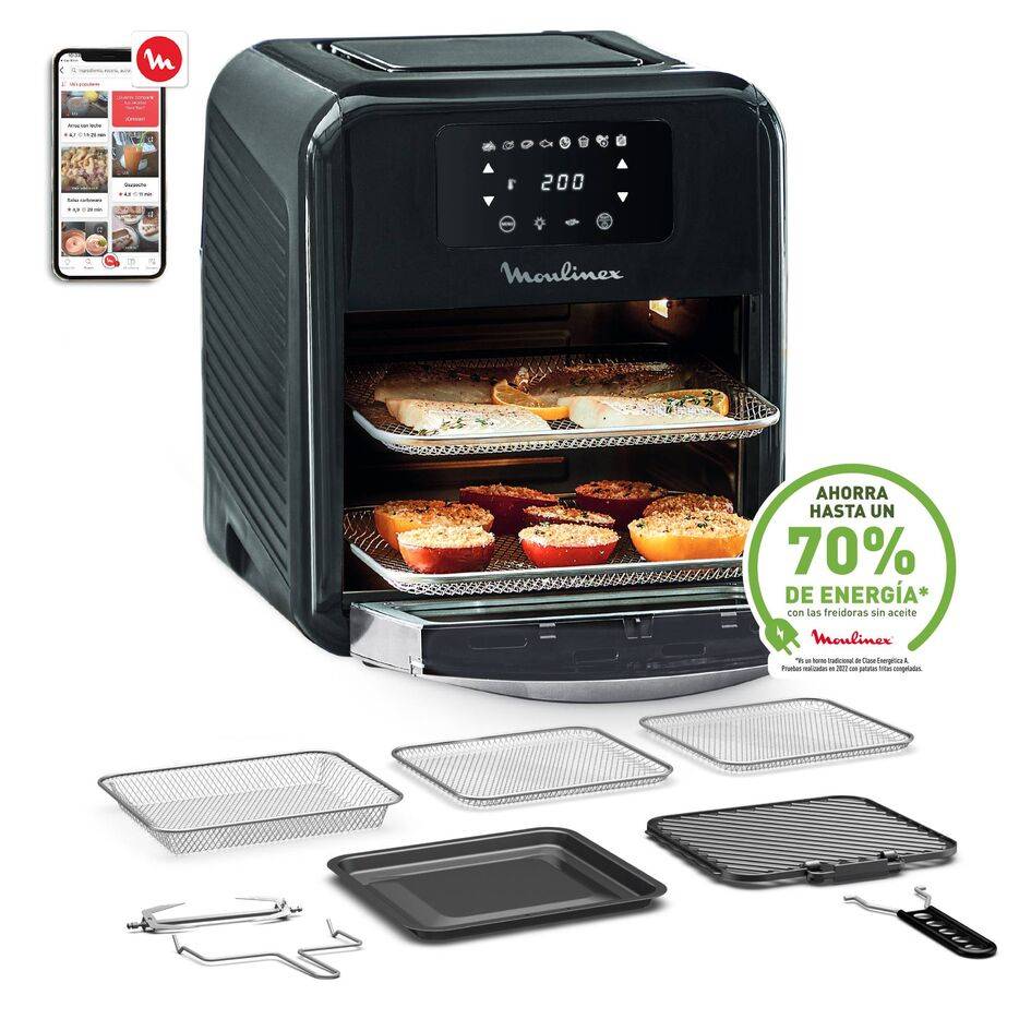 Easy Fry Horno & Grill 9 en 1, Freidora de aire y horno, 11 L, 9 programas automáticos