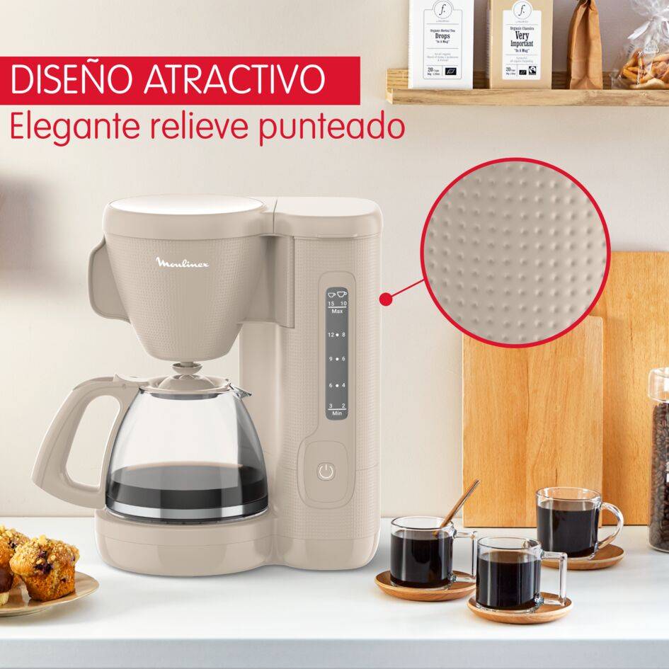 Morning, Cafetera de Filtro, 1,25 L, Beige