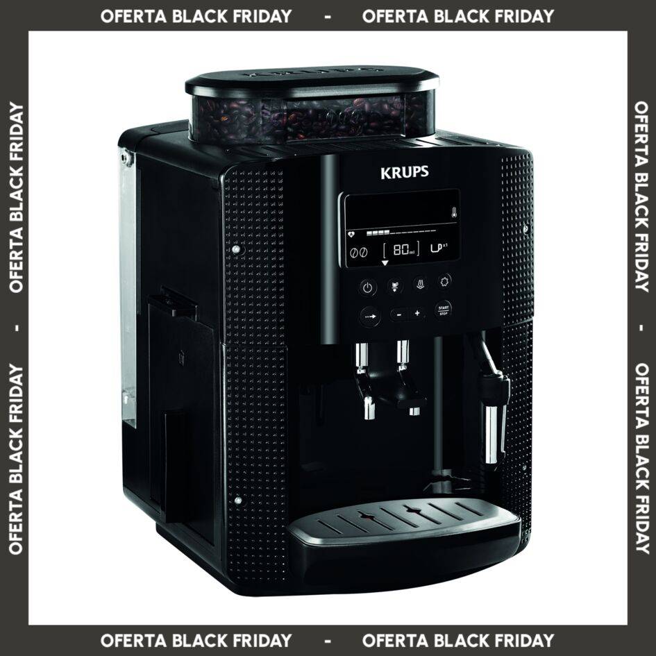 Essential, Cafetera Superautomática, Digital, Espumador de leche, Negra 