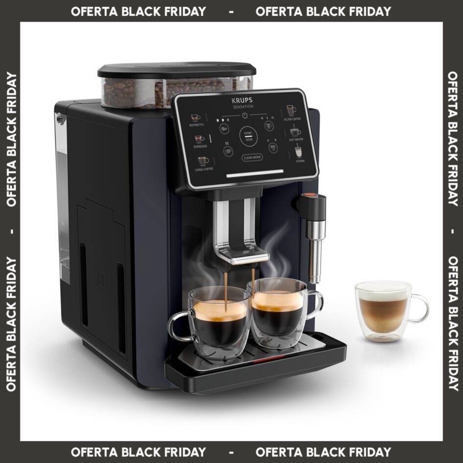 Sensation, Cafetera Superautomática, Panel táctil, 5 recetas automáticas, Espumador de leche