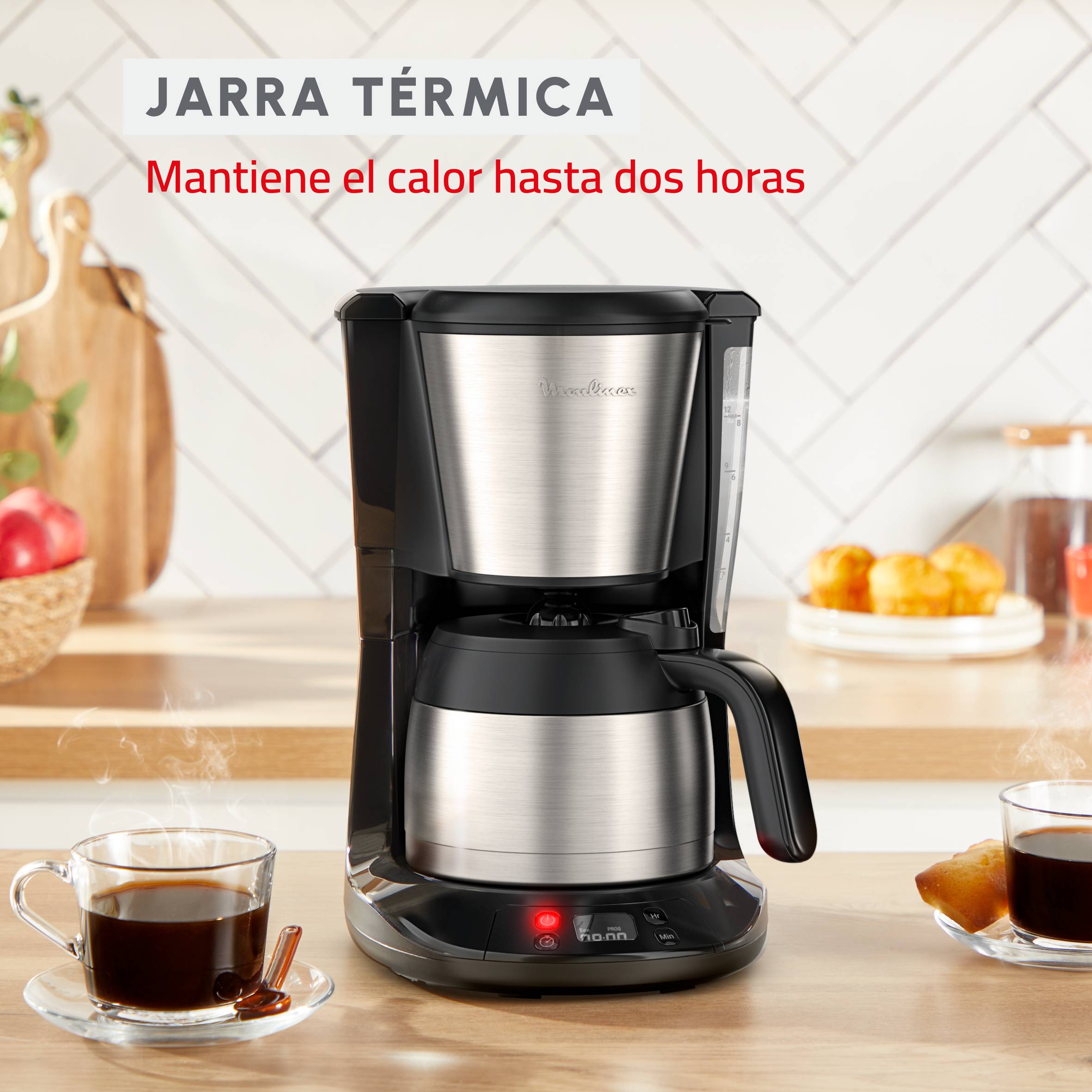 Subito, Cafetera de filtro, Jarra térmica, 0,9 L, 12 tazas
