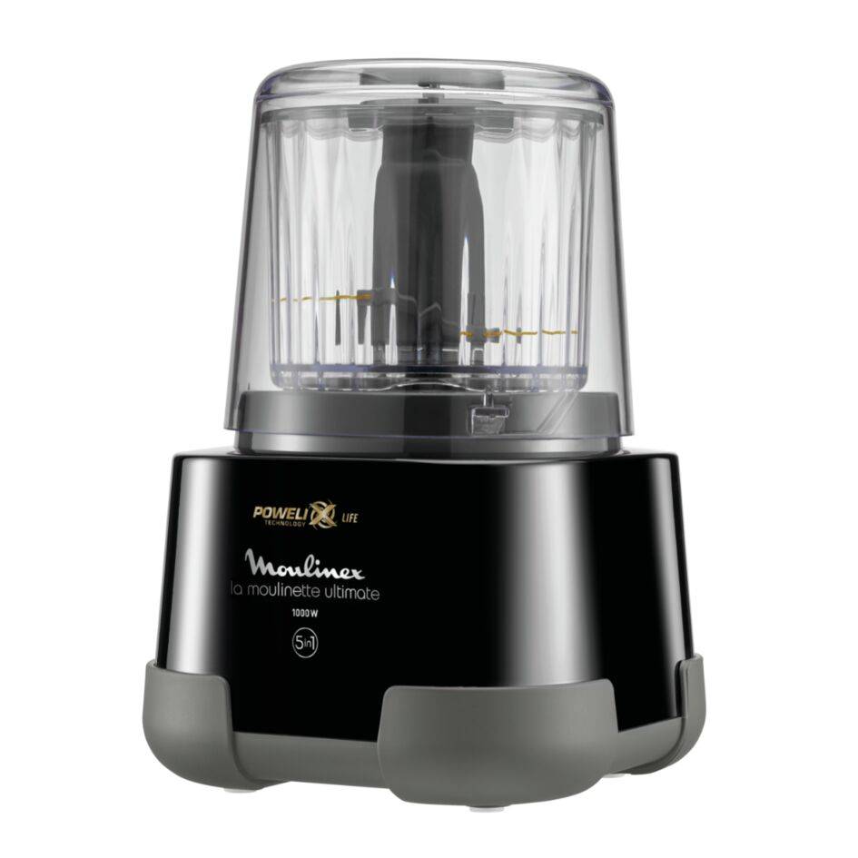 Moulinette Ultimate 1-2-3, Picadora, 1000 W, Tecnología Powelix Life, Negra
