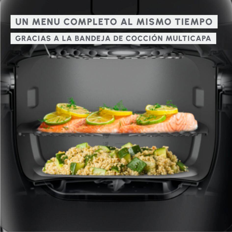 Multicook & Fry, Freidora de aire y robot de cocina, 12 programas automáticos, Resultados crujientes