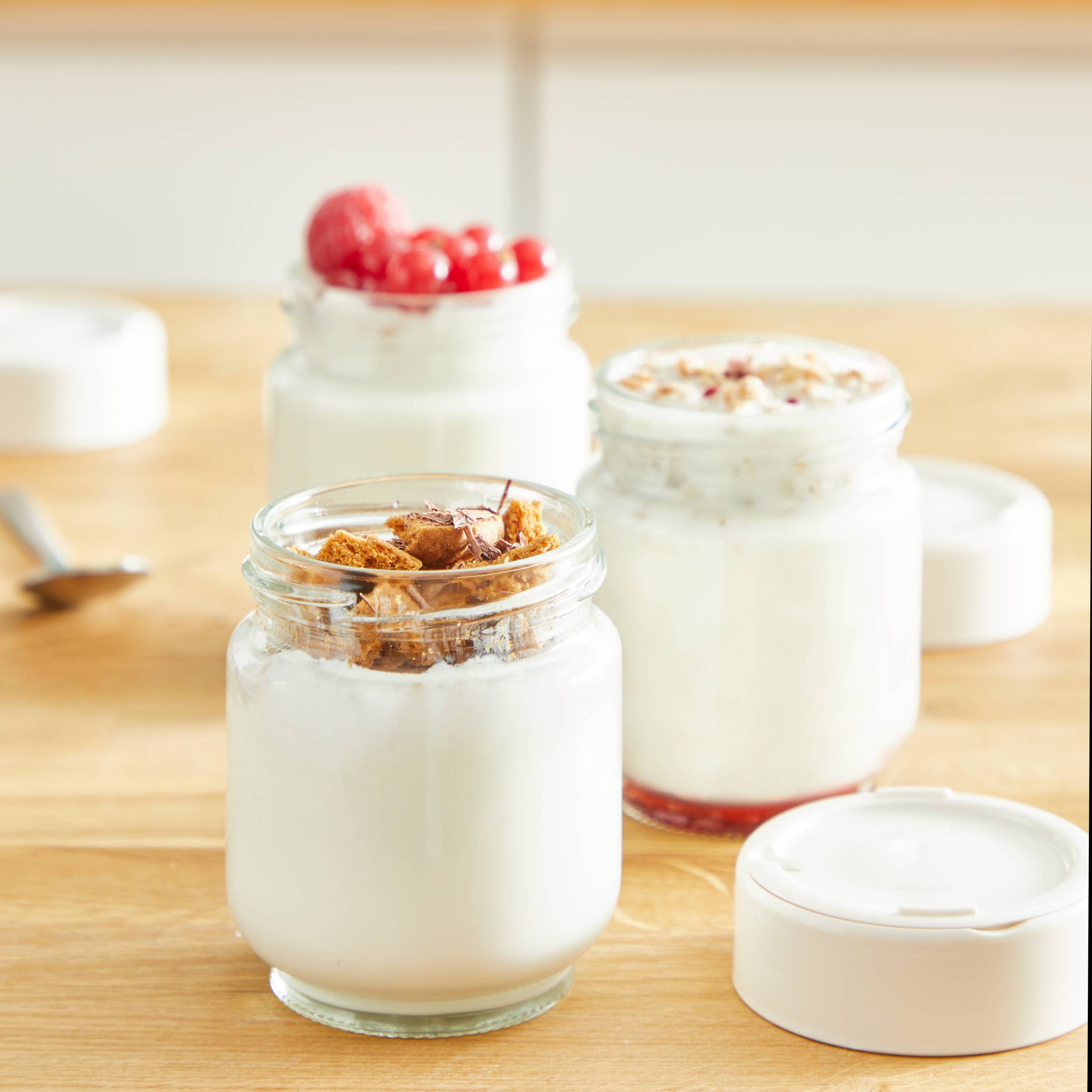 Yogurteo, Yogurtera, 7 tarrinas de 160 ml, Parada Automática, Plata