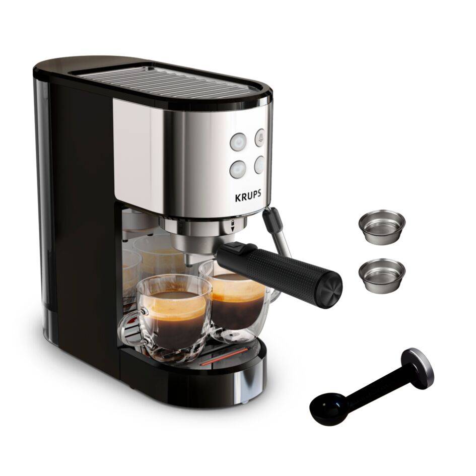 Virtuoso Essential, Cafetera espresso de bomba, 15 bares, Inox 