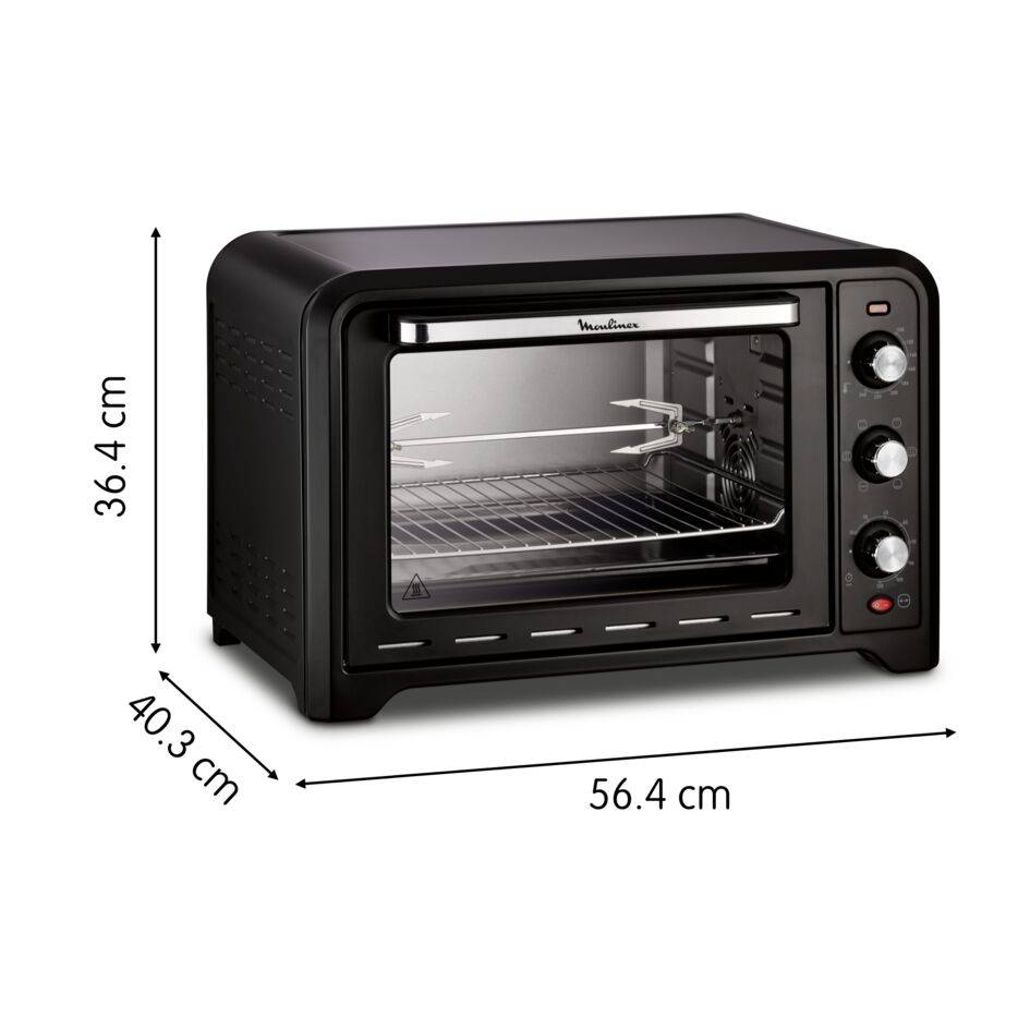 Optimo, Horno de convección, 39 L, 7 modos de cocción, Negro