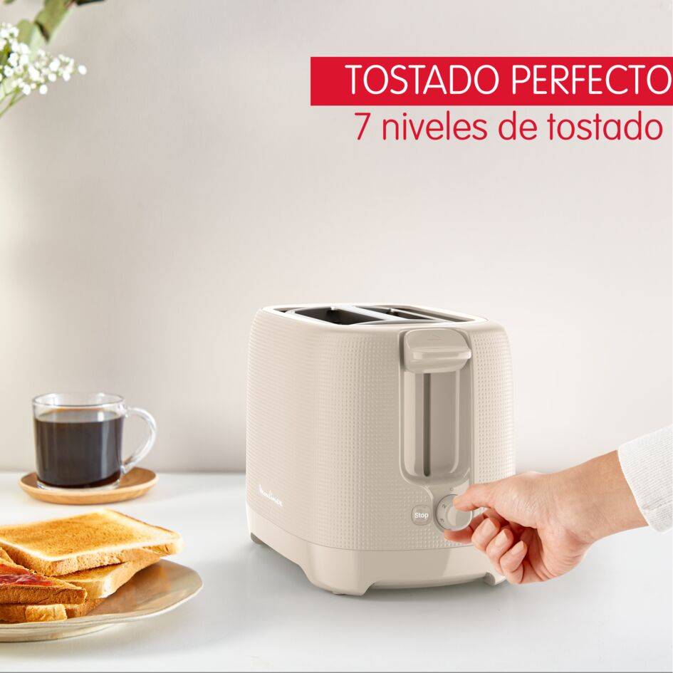 Morning, Tostadora de 2 Ranuras, Beige, 7 Niveles de Tostado