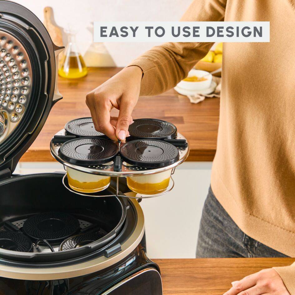 Set de 8 frascos, accesorio para aparato de cocina multifuncional Cookeo, manipulación sencilla XA6140E21