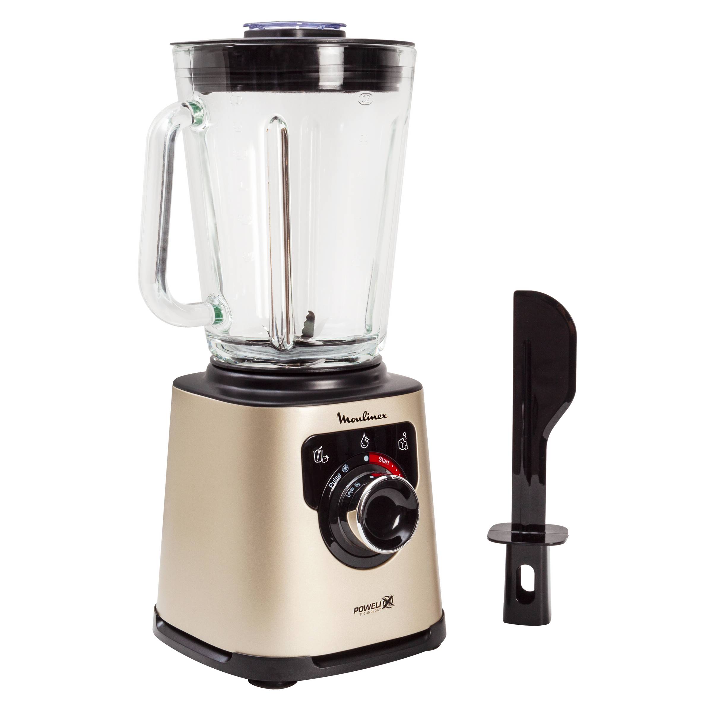 PerfectMix +, Batidora de alta velocidad, tecnología de cuchillas Powelix, 1,5 L de capacidad, Metal