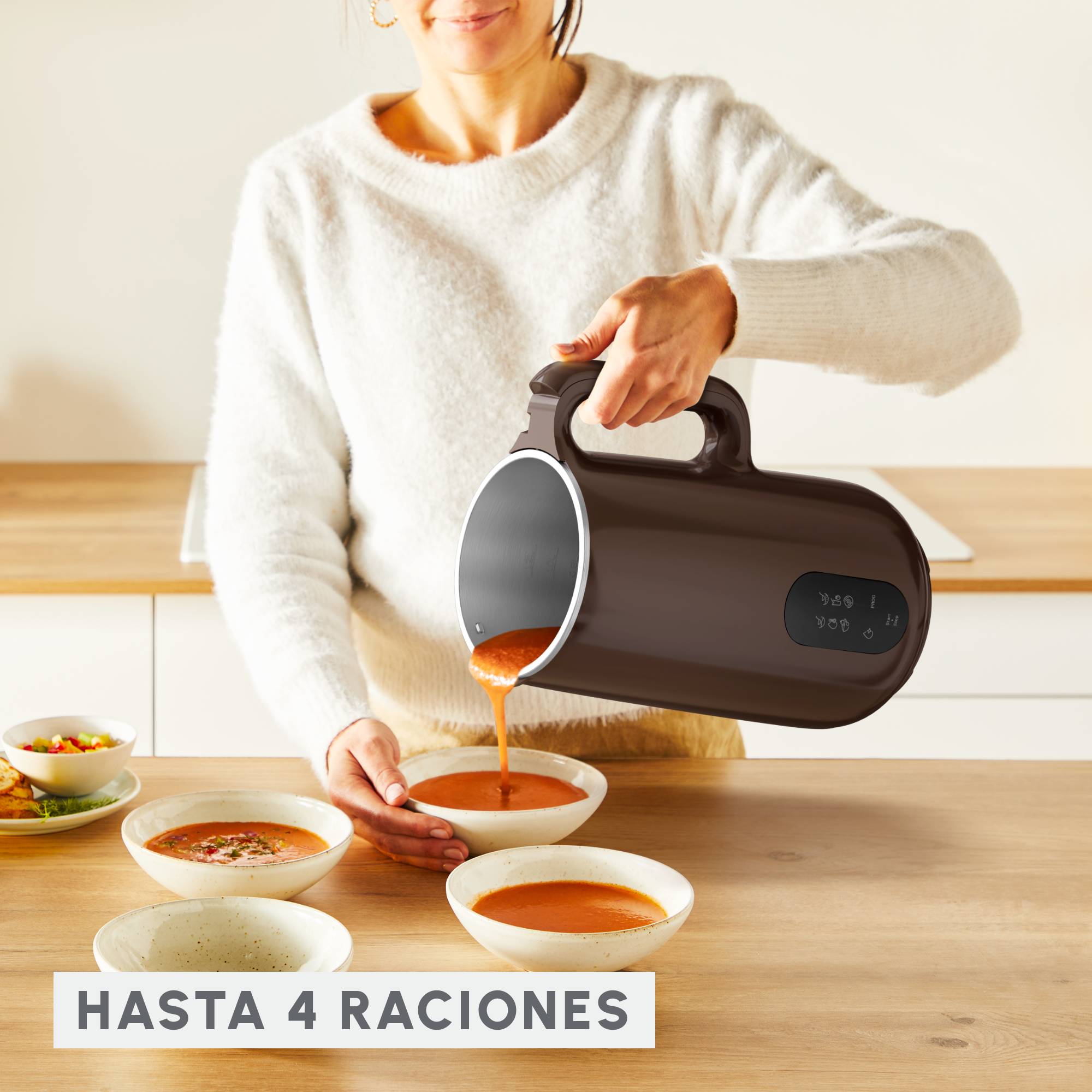 Multisoup, Robot para hacer sopa, 1,2 L, 850 W, 6 programas culinarios, 6 cuchillas