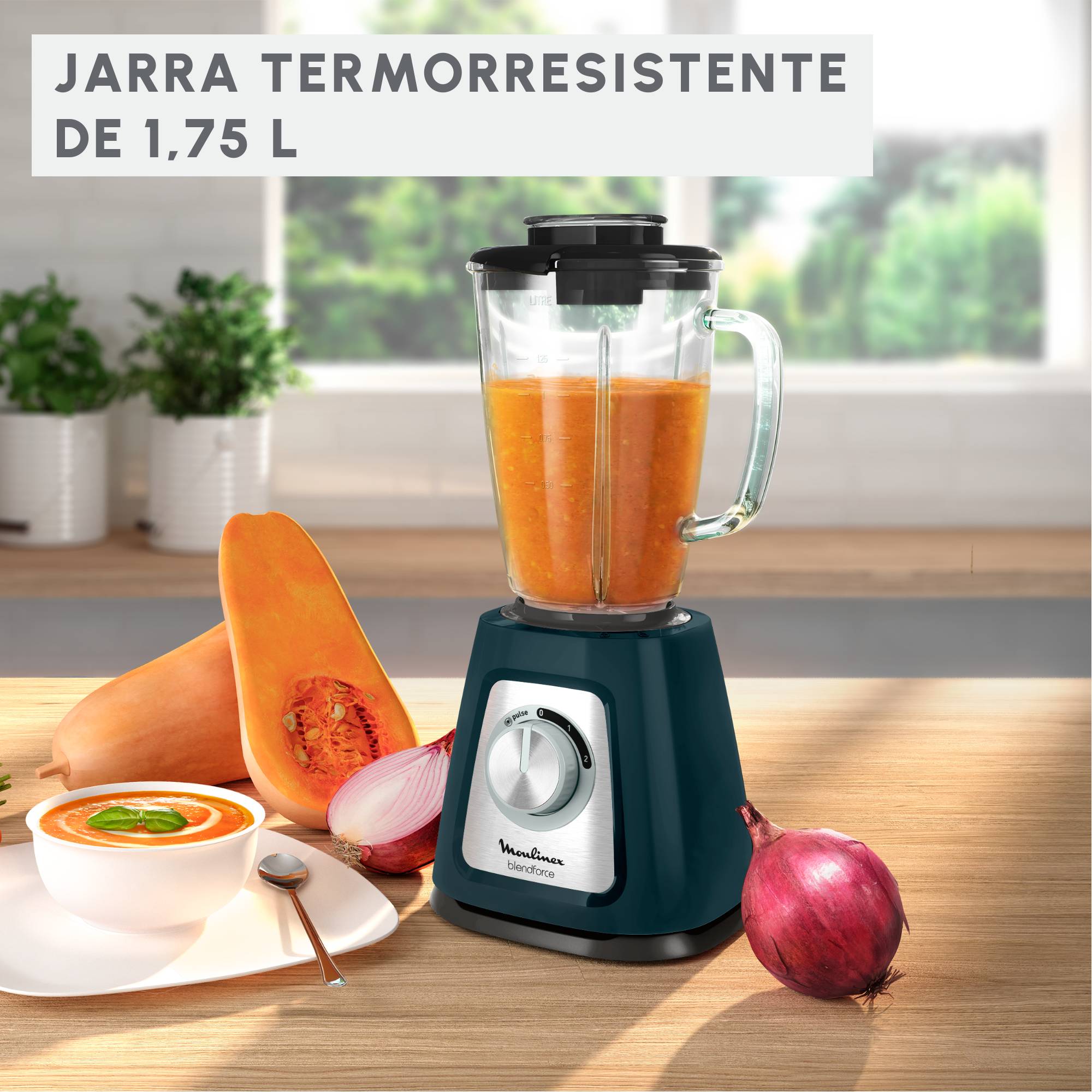 Blendforce, Batidora de vaso, 1,75 L, 800W, Controles intuitivos, Diseño innovador