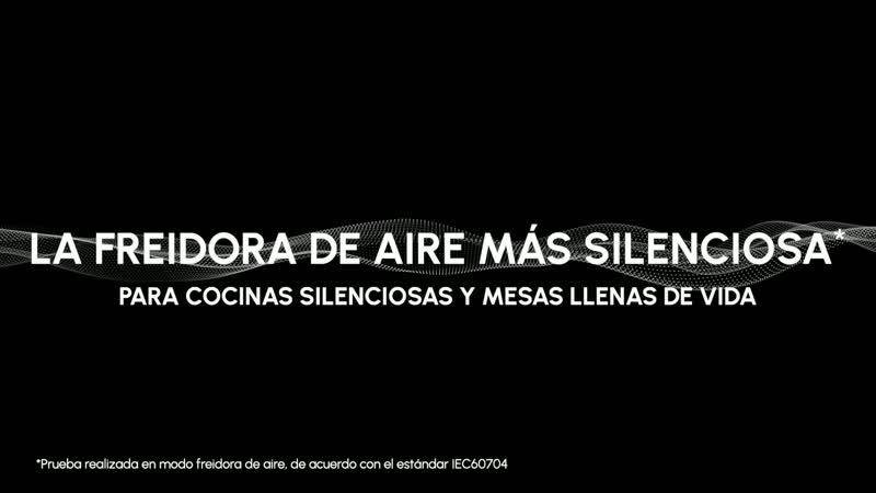Easy Fry Silence Vision, Freidora de aire, 7L, Tecnología Silenciosa, Compacta, Panel Frontal Desmontable, Ventana Visualización, Gris