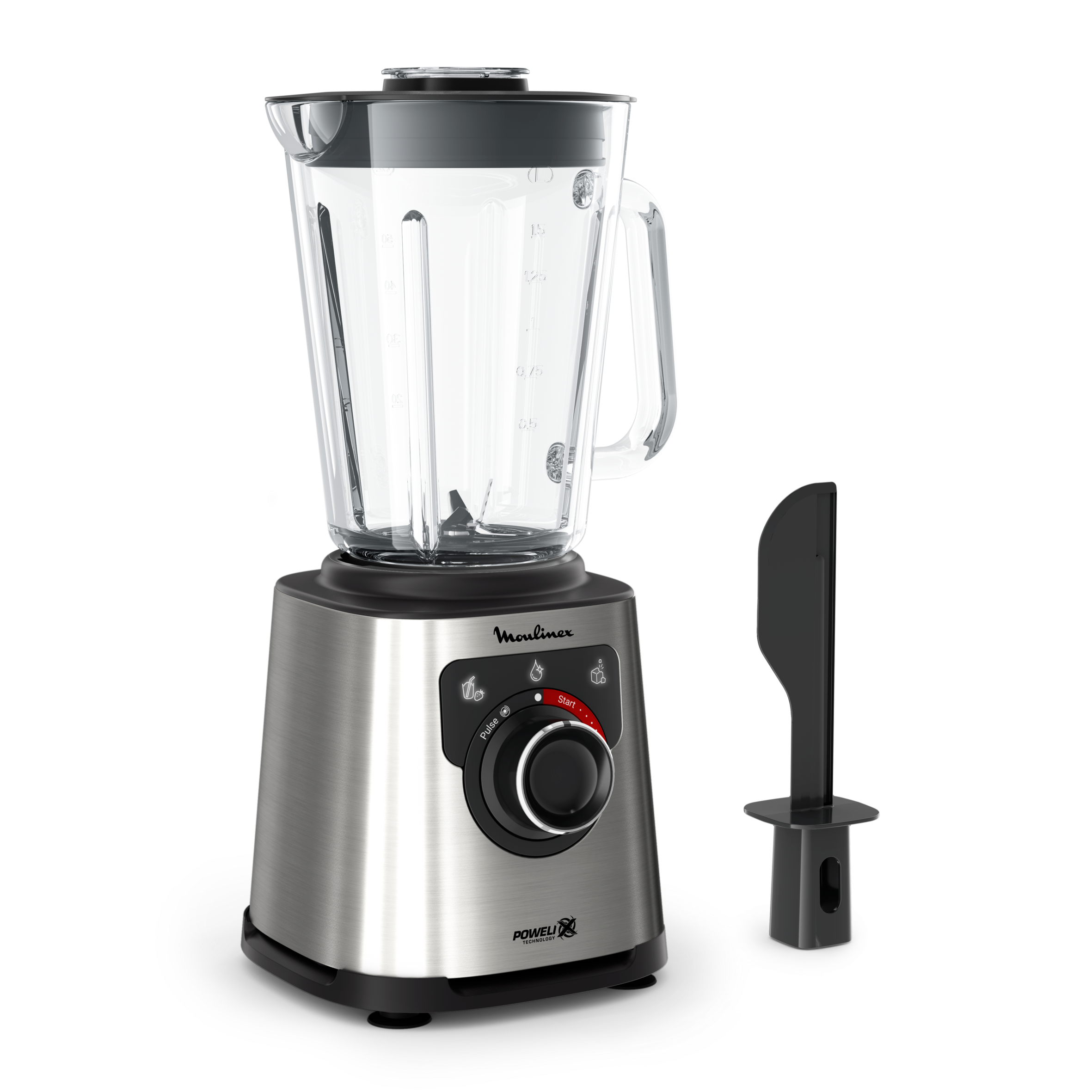 Perfectmix+, Batidora de Vaso, 1200W, Cristal , Inox