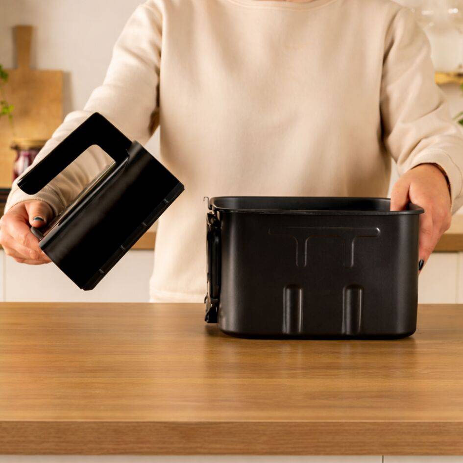 Set de almacenamiento Easy Fry Silence 7L Vision, cajón adicional, rejilla y tapa