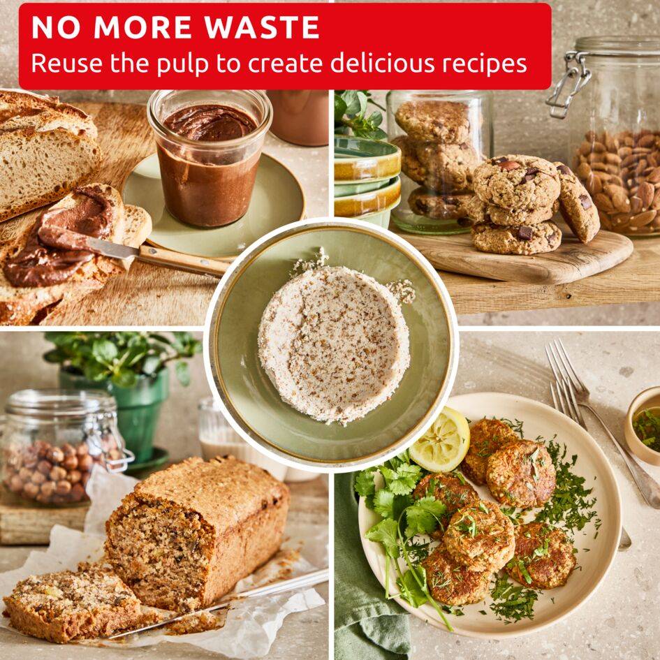 Easy Milker & Quickchef+, Robot de hacer leche vegetal con batidora de mano, Cuchillas Powelix, 20 velocidades