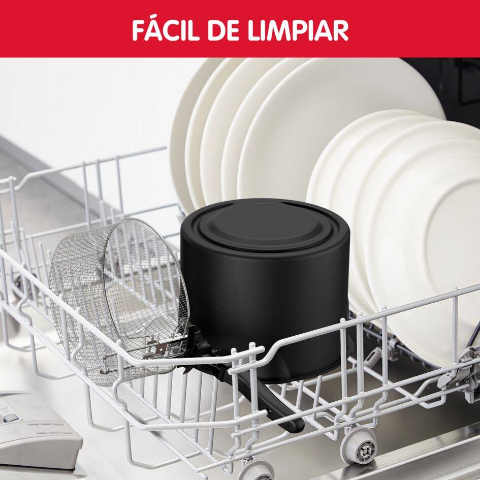 Mega, Freidora de aceite, 3.3 L, Ventana de Visualización, Control Antiolor, Gris