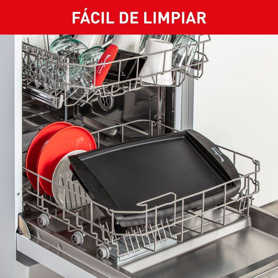 Accessimo Plancha, Parrilla de interior, 1800 W, Termostato multiposición, Fácil de limpiar