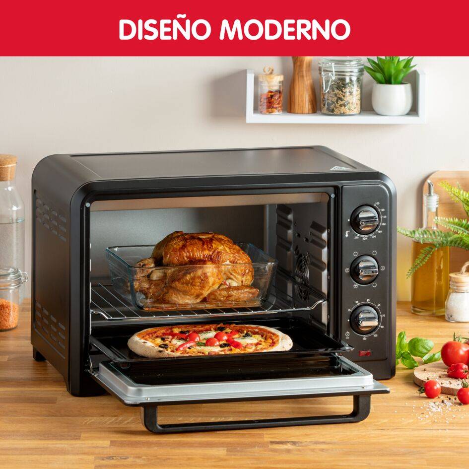 Optimo, Horno de sobremesa, 33 L, 7 modos de cocción, Accesorios