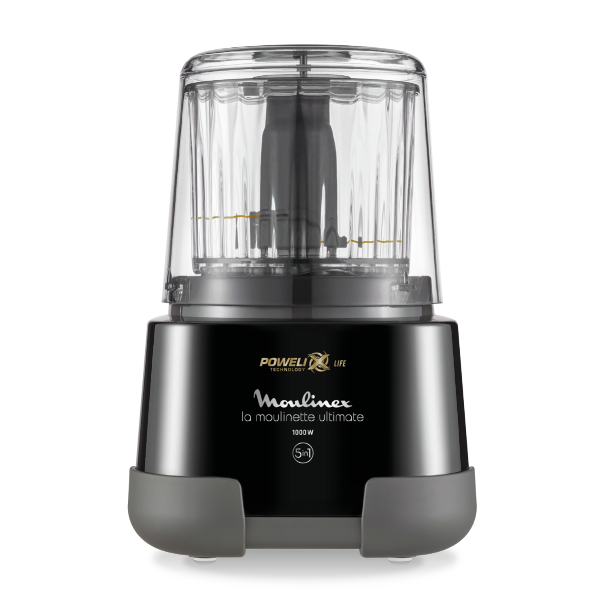 Moulinette Ultimate 1-2-3, Picadora, 1000 W, Tecnología Powelix Life, Negra