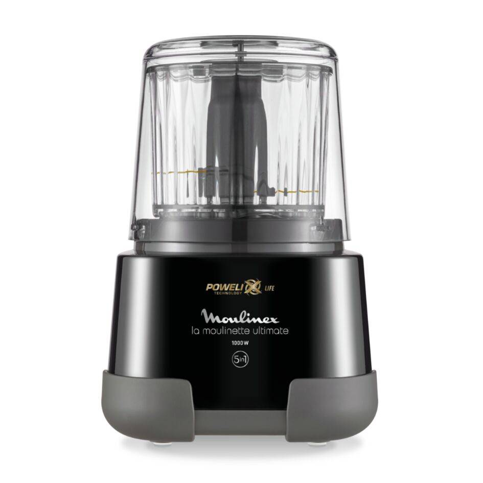 Moulinette Ultimate 1-2-3, Picadora, 1000 W, Tecnología Powelix Life, Negra