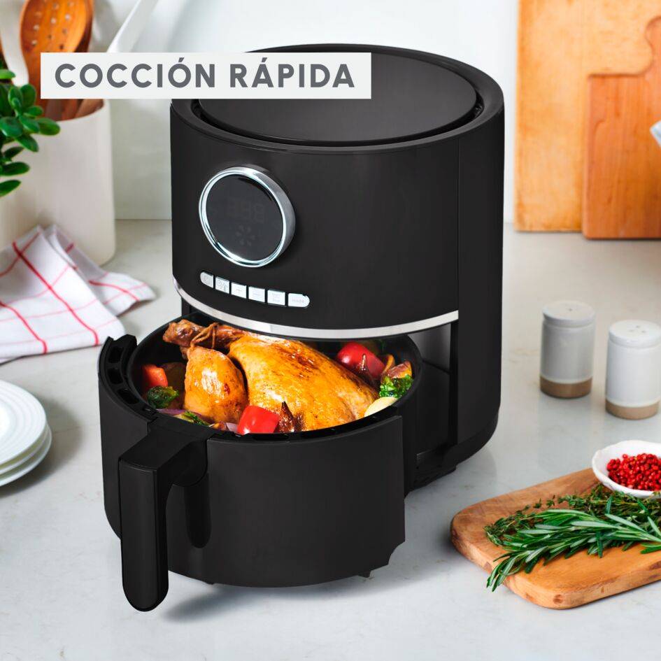 Ultra Fry, Freidora de aire, 4,2L, Digital, Negra