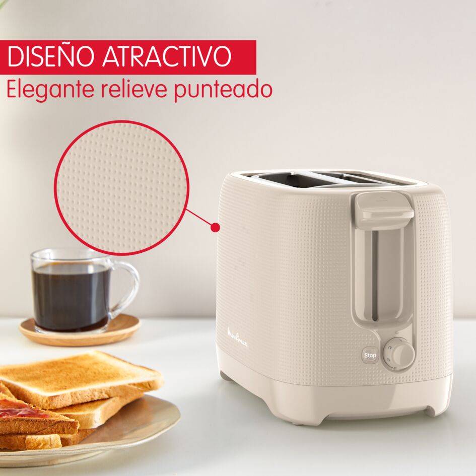 Morning, Tostadora de 2 Ranuras, Beige, 7 Niveles de Tostado