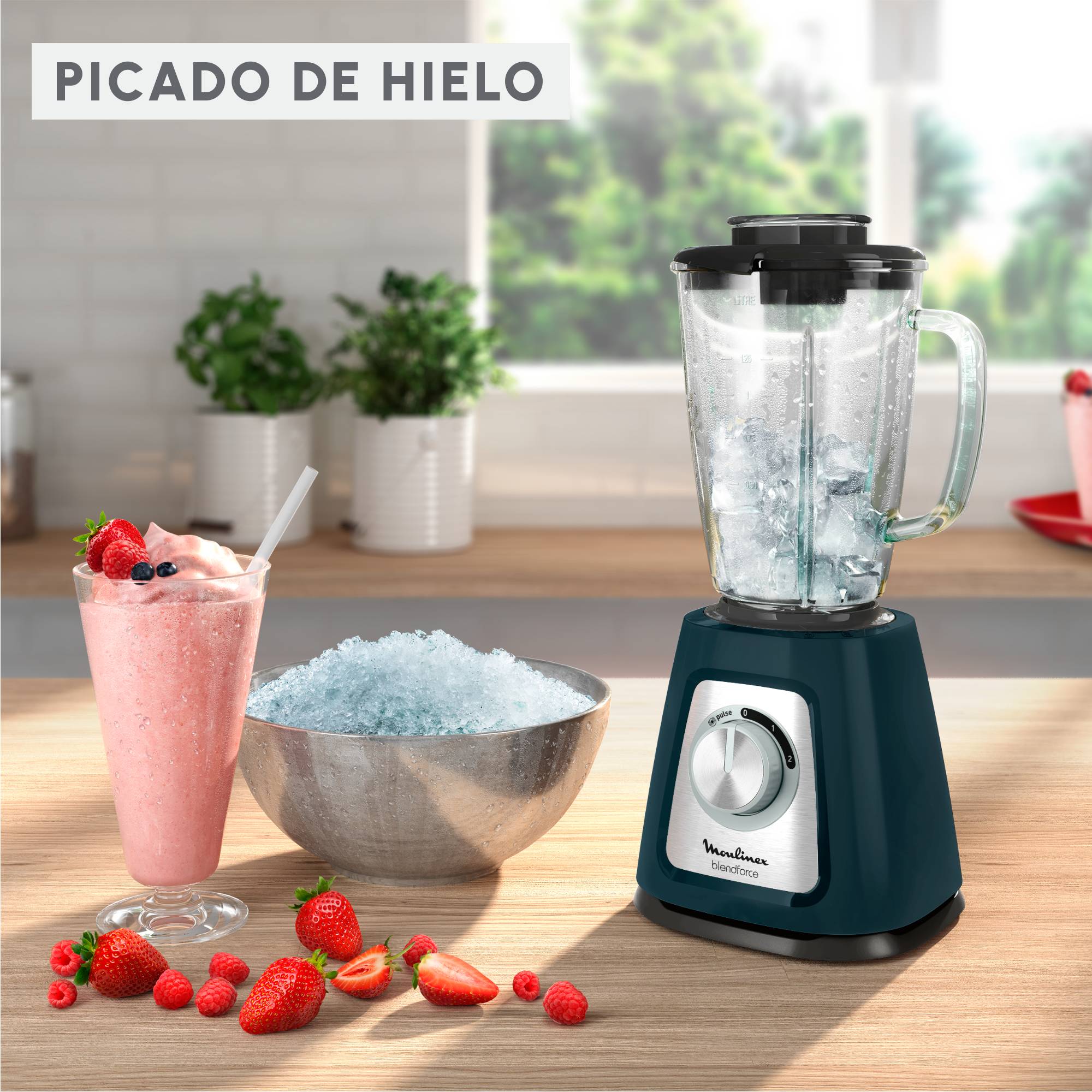 Blendforce, Batidora de vaso, 1,75 L, 800W, Controles intuitivos, Diseño innovador