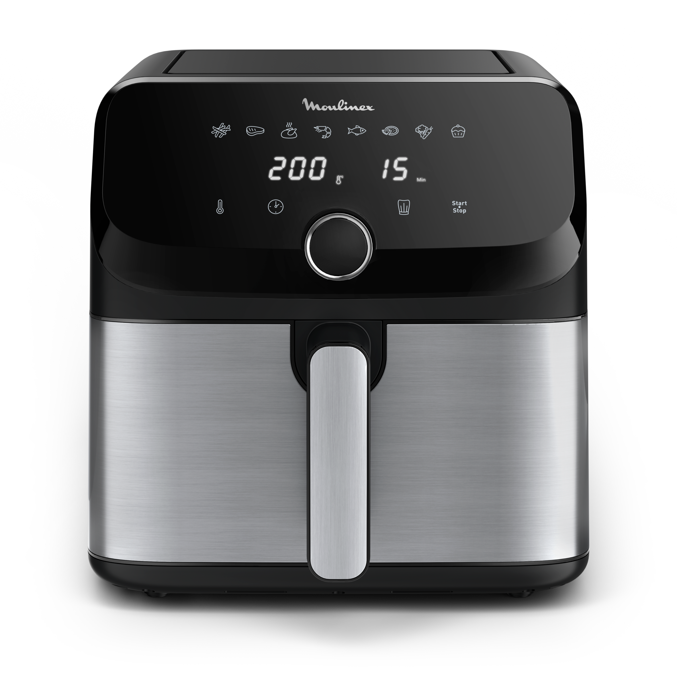 Easy Fry Mega, Freidora de Aire, Capacidad de 7,5 L, 8 Programas, Inox