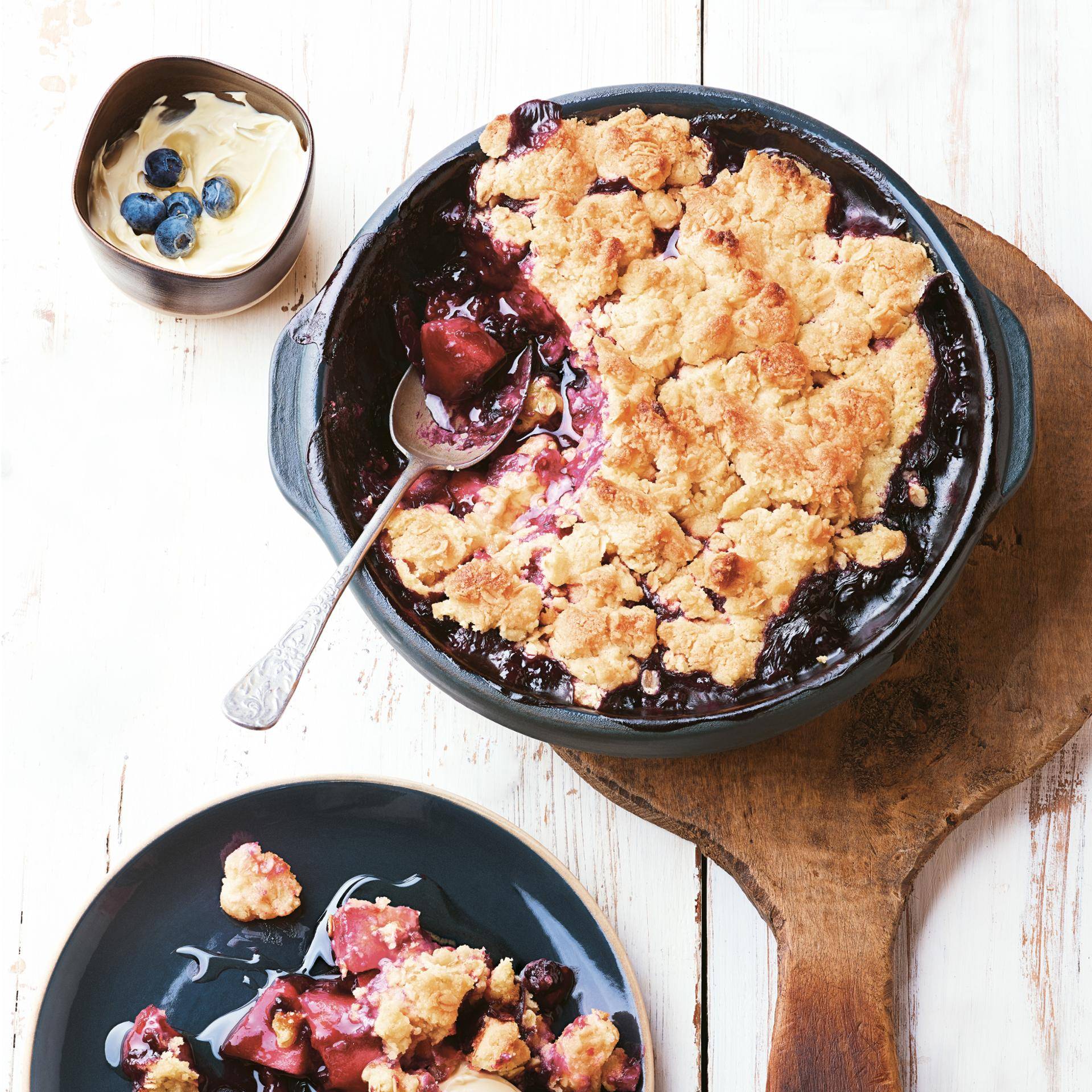 Crumble de manzana y bayas rojas - Receta Multifunction Airfryer Oven Digital | Moulinex