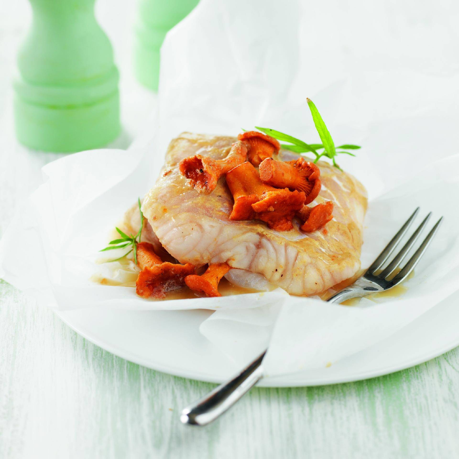 Papillotes de abadejo y rebozuelos - Receta Companion | Moulinex
