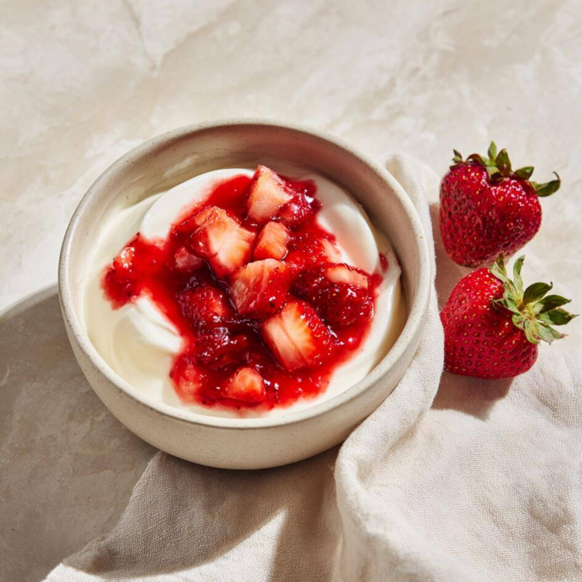 Yogur helado de fresa - Receta Dolci | Moulinex