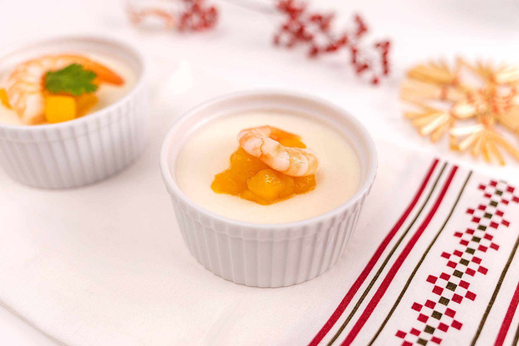 Panna Cotta de mariscos con mango - Receta Companion | Moulinex