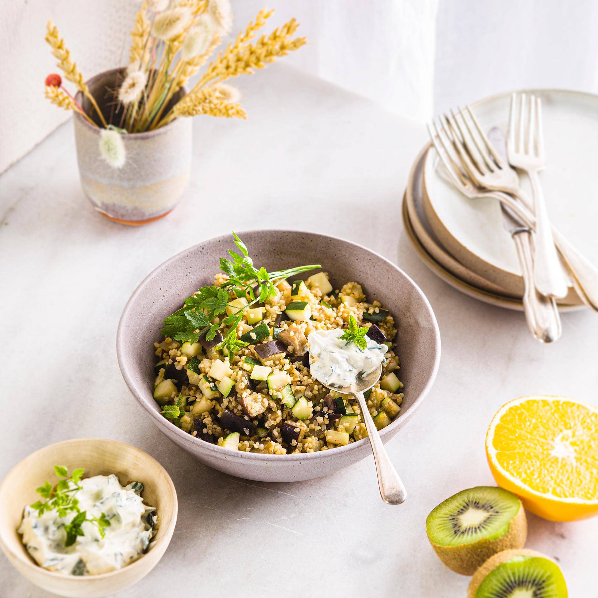 Bulgur con salsa blanca - Receta Cookeo | Moulinex