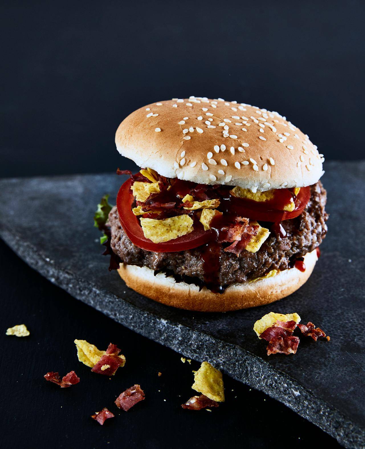 Hamburguesas rellenas de nachos y beicon - Receta undefined | Moulinex