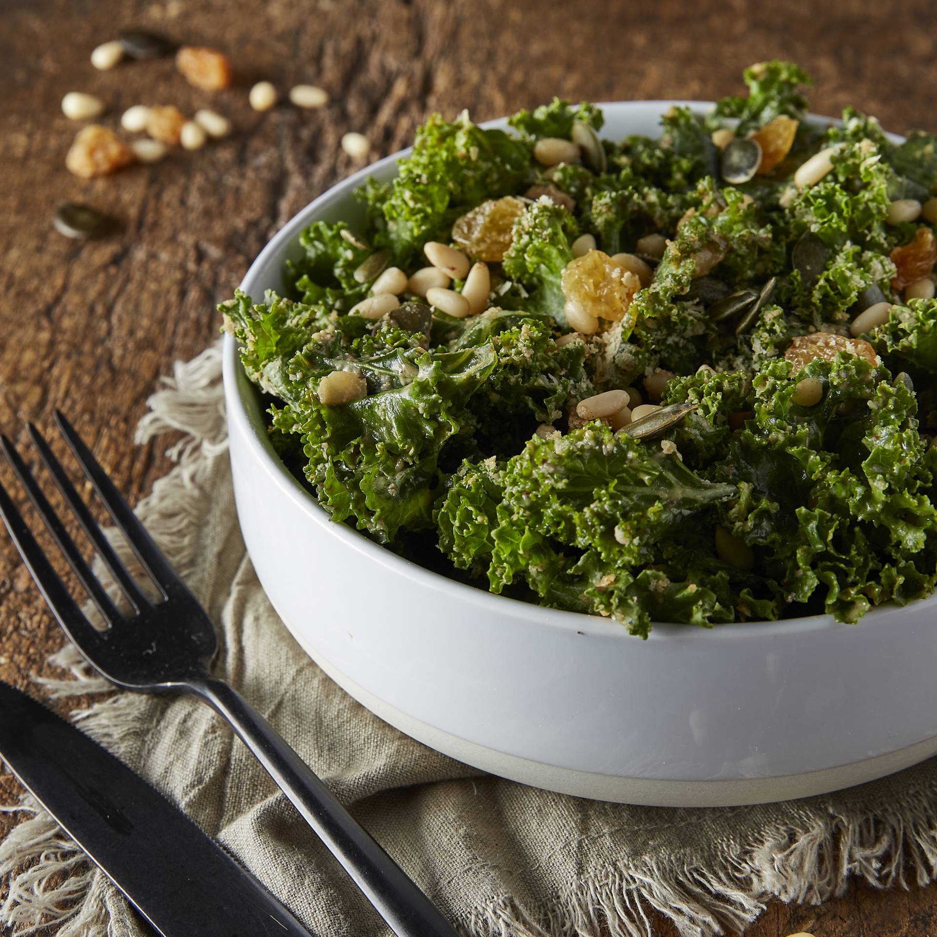 Ensalada de col rizada Umami - Receta Companion | Moulinex