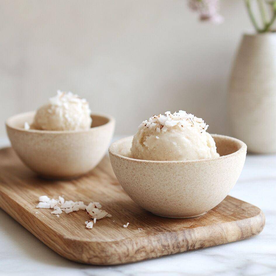 Helado vegano de coco y almendra - Receta Companion Connect XL | Moulinex