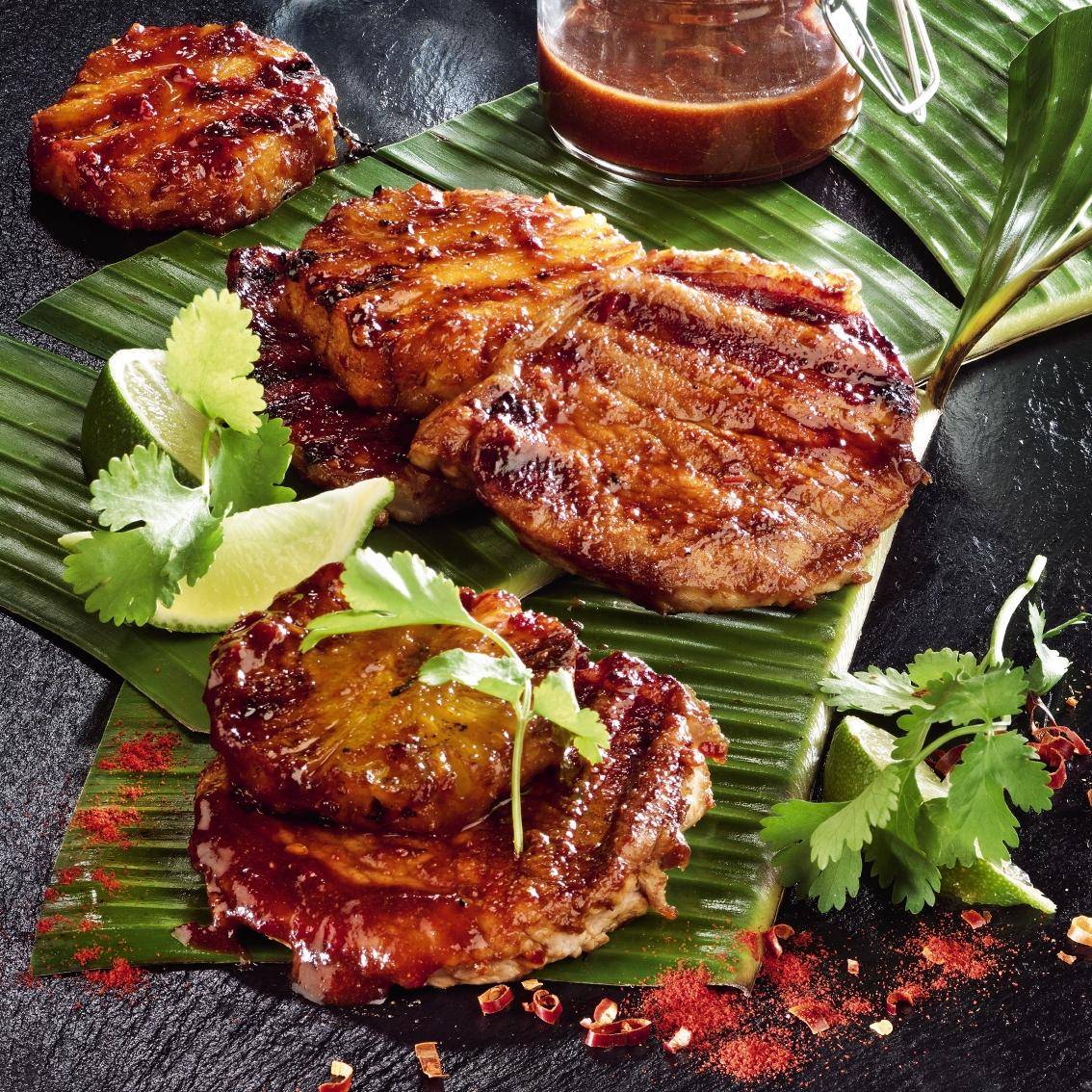 Costillas de cerdo con piña y jalapeños ahumados - Receta OptiGrill XL | Moulinex