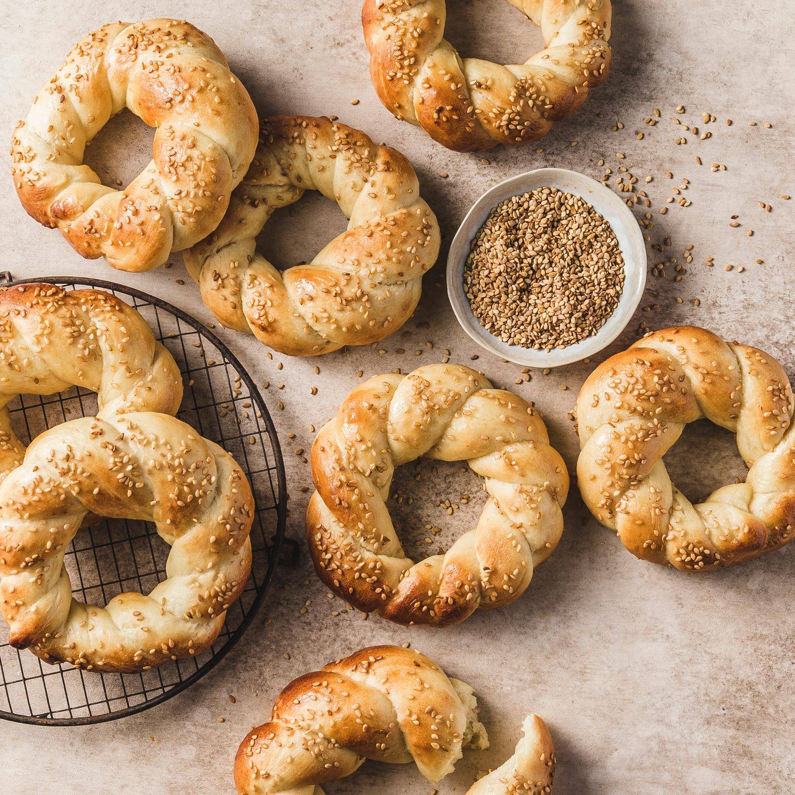 Simit (pan turco de sésamo) - Receta Companion Connect | Moulinex