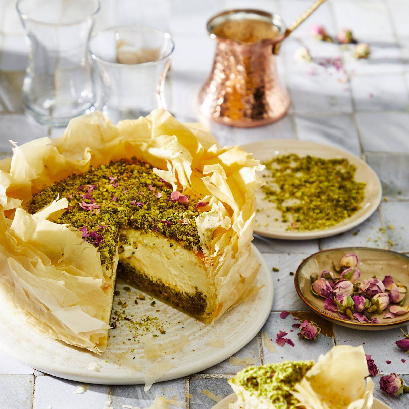Tarta de queso baklava - Receta EASY FRY & GRILL 2 in 1 MECHANICAL | Moulinex