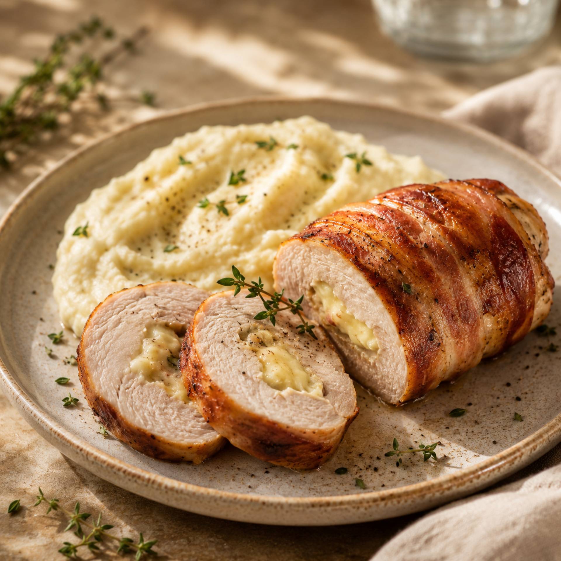 Pavo asado relleno de Brie - Receta Crisp&Go 3P | Moulinex
