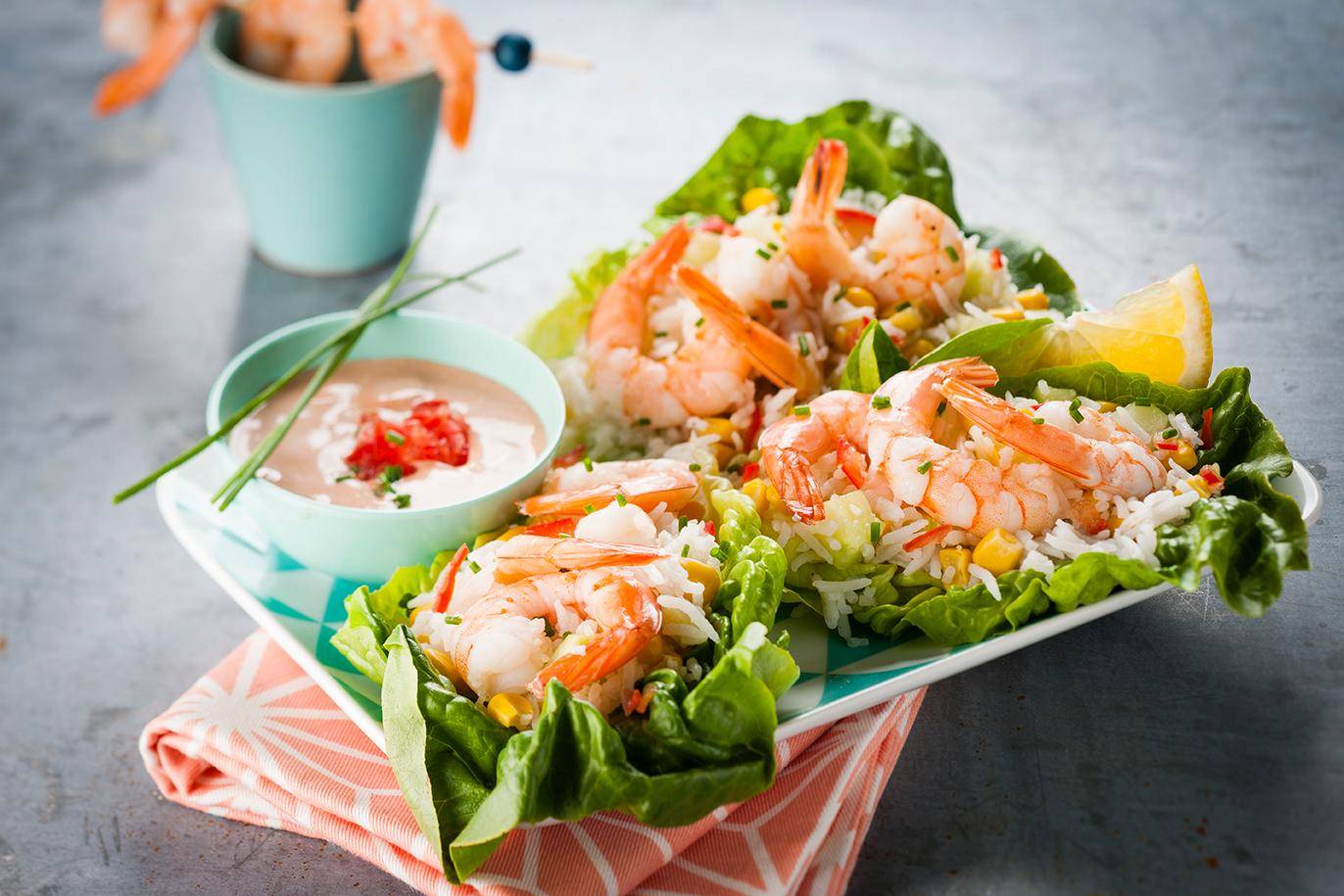 Ensalada de arroz y gambas - Receta Cookeo | Moulinex