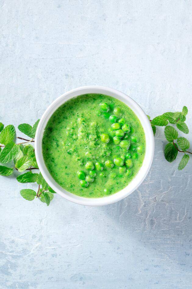 Sopa fría de guisantes y menta - Receta Perfectmix + | Moulinex