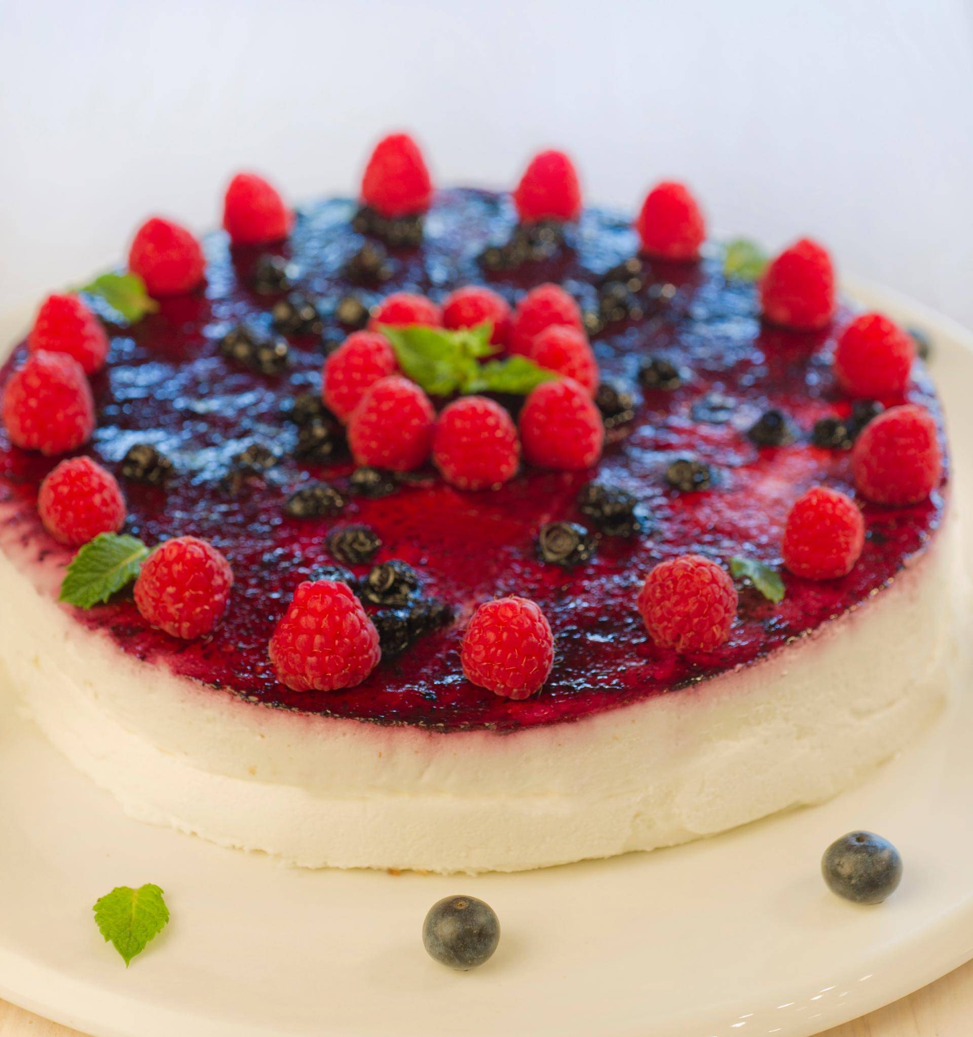 Tarta de queso con arándanos - Receta Companion | Moulinex